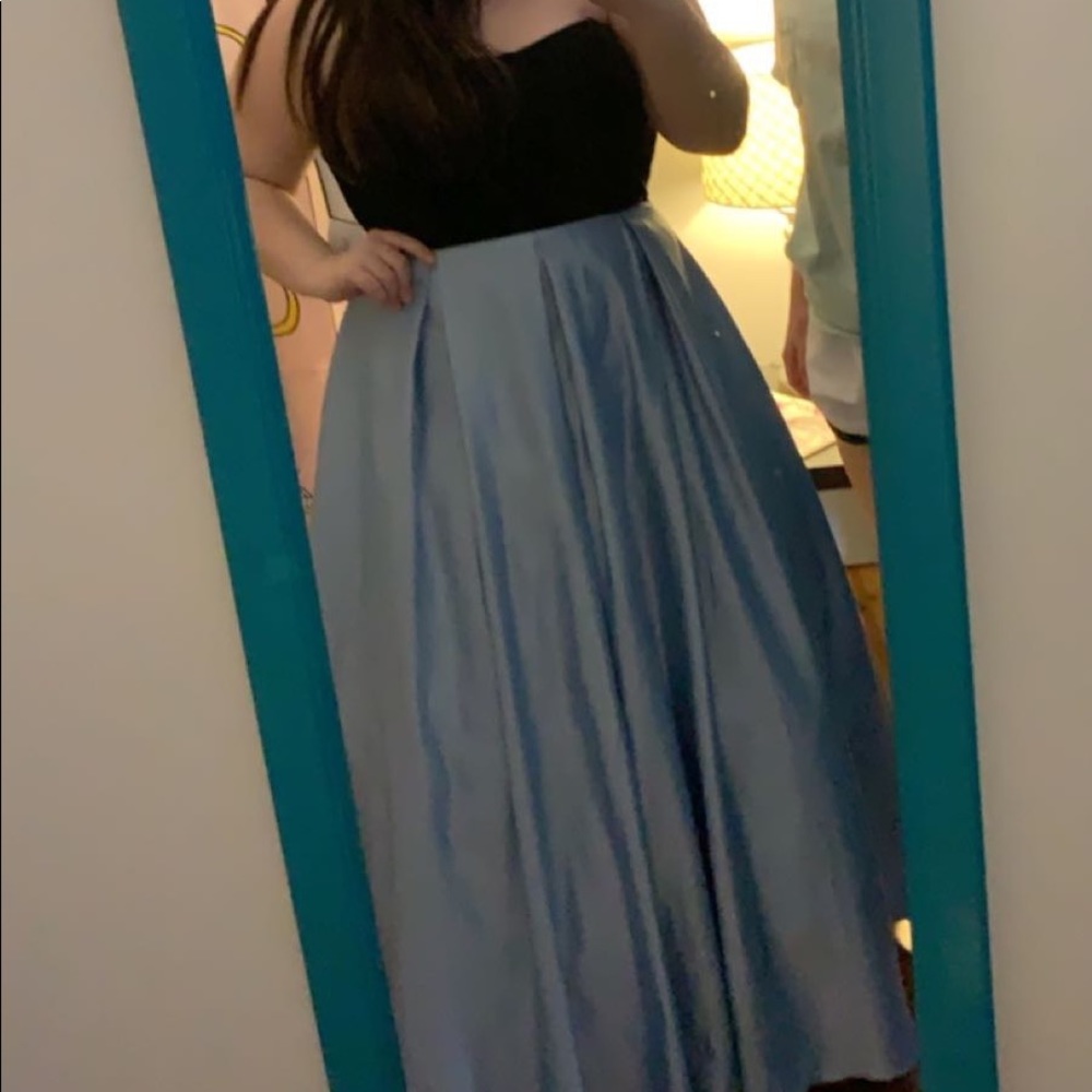 Blue & Black Prom Dress